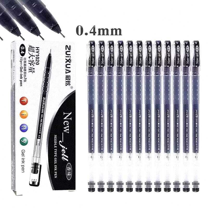 Caneta ZUIXUA PRETA 0.4MM Gel Ink Pen / Papelaria Criativa em Oferta na Shopee