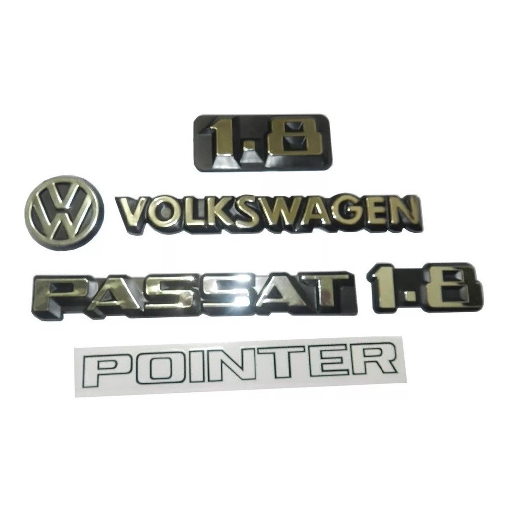 Kit Emblemas Adesivo Passat Pointer Da Tampa + 1.8 Grade .