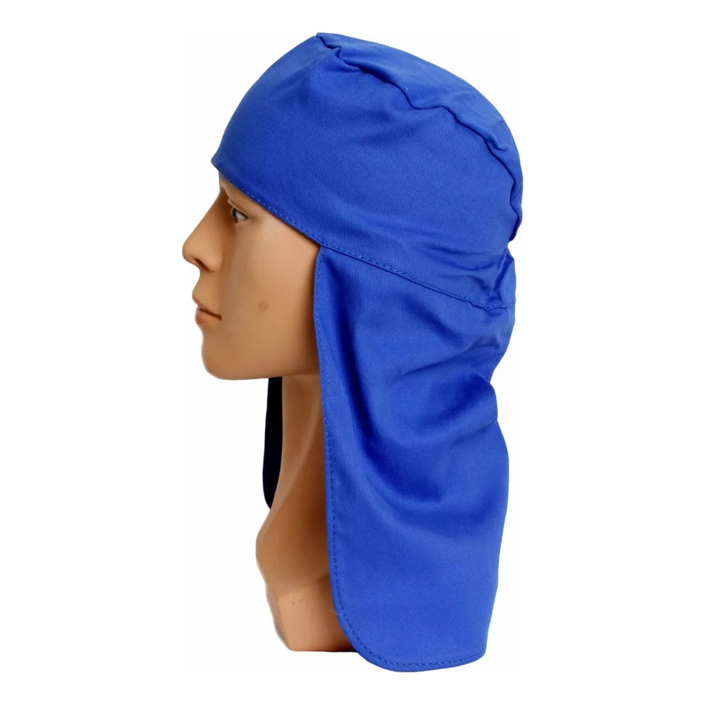 Touca Arabe Soldador Brim Segurança Soldas + Oculos Seguranç
