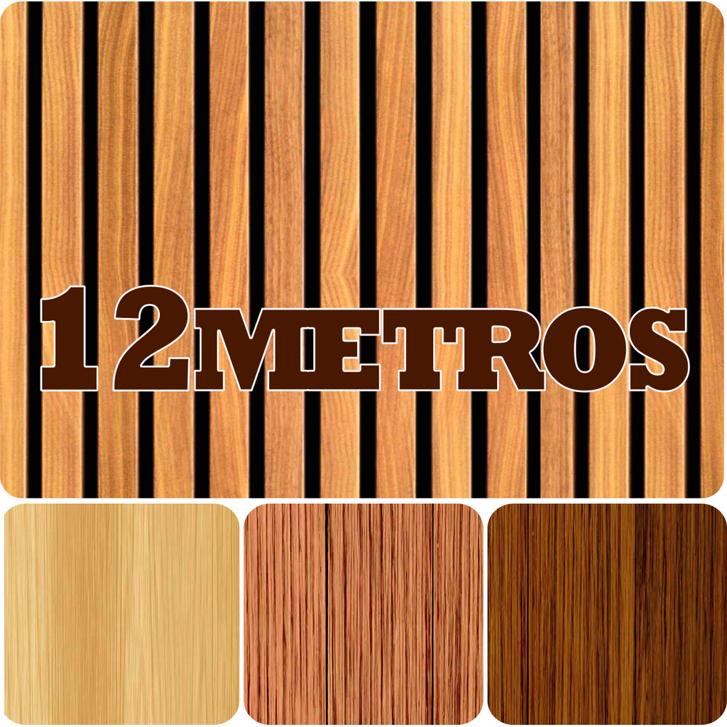 Papel de Parede Ripado 12m | Instalação Express, Madeira Natural, Design Sofisticado