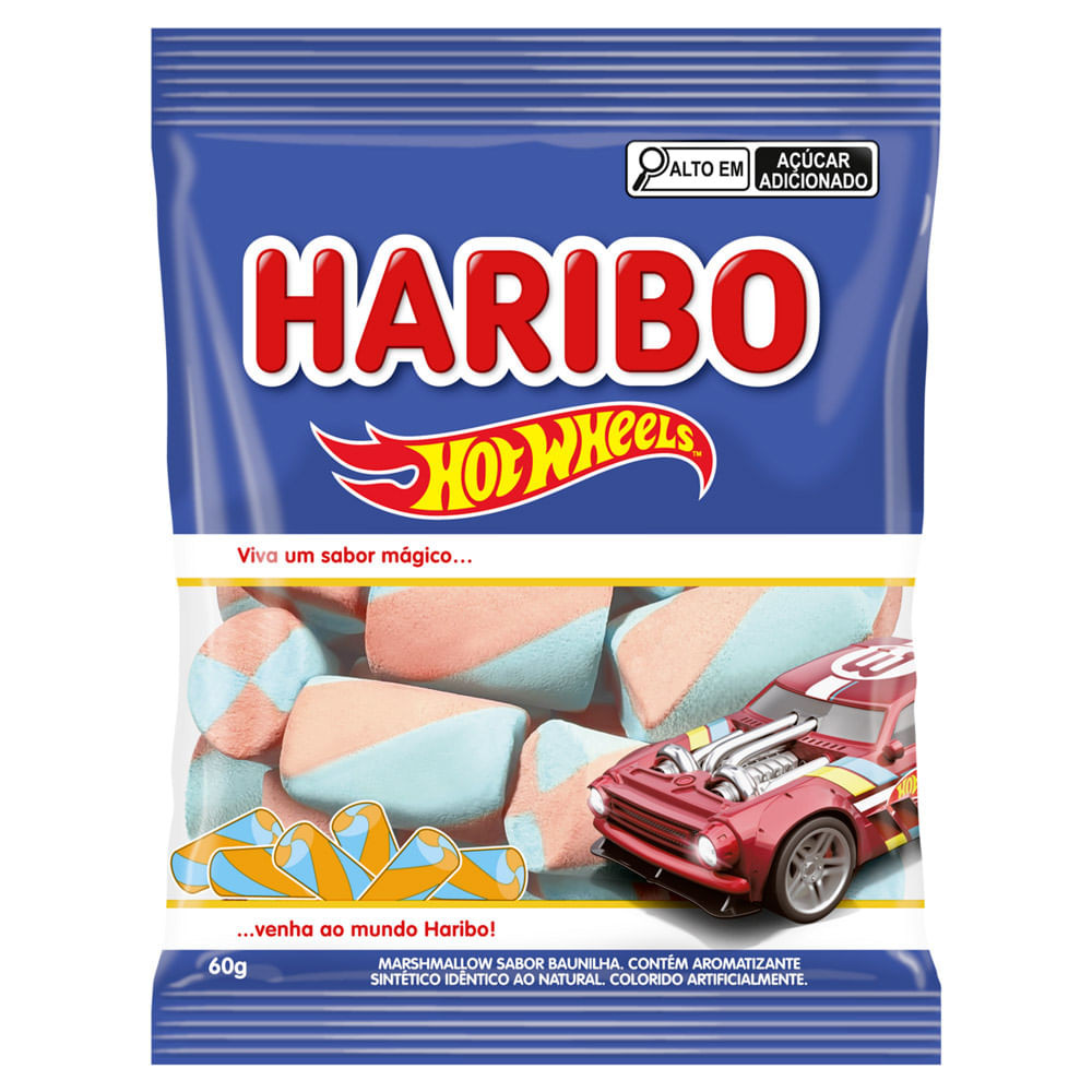 Marshmallows Haribo HotWheels Sabor Baunilha 60g - Food & Beverages
