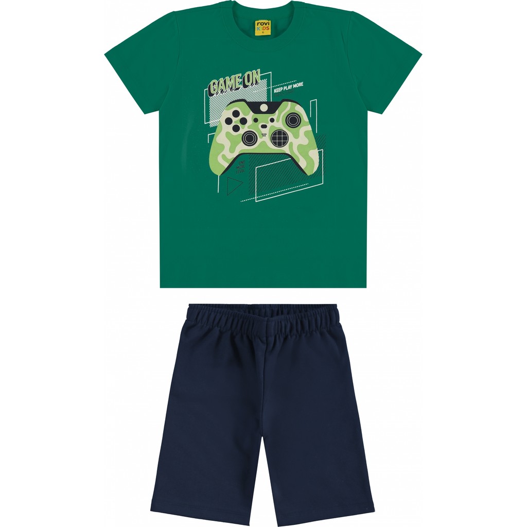 Conjunto Infantil Menino Bermuda e Camiseta Verão estampa Video Game 4 a 10 anos em Oferta na Shopee