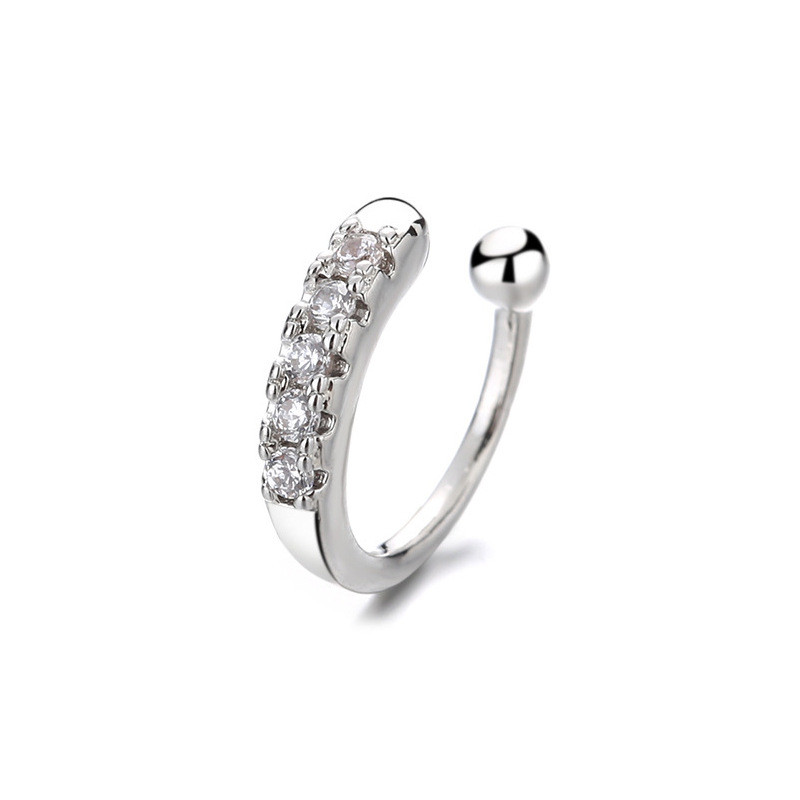 [Gorgeousxx] Anéis De Nariz Falsos Da Moda Para Mulheres , Joias Hipoalergênicas Sem Piercing