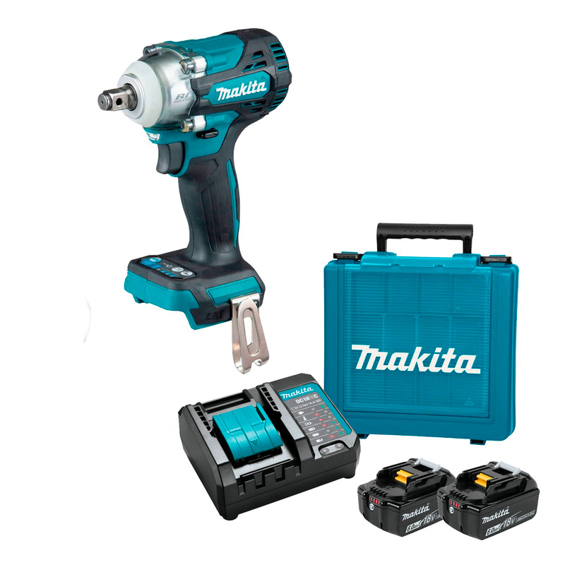 Chave Impacto 1/2 18v Makita Dtw300z + 2 bat 5,0Ah e carreg