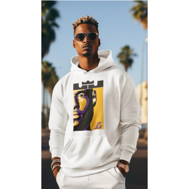 Moletom Masculino Los Angeles Lakers LeBron James NBA 23 King James Estampado Blusão Inverno Frio Blusa de Frio Promo