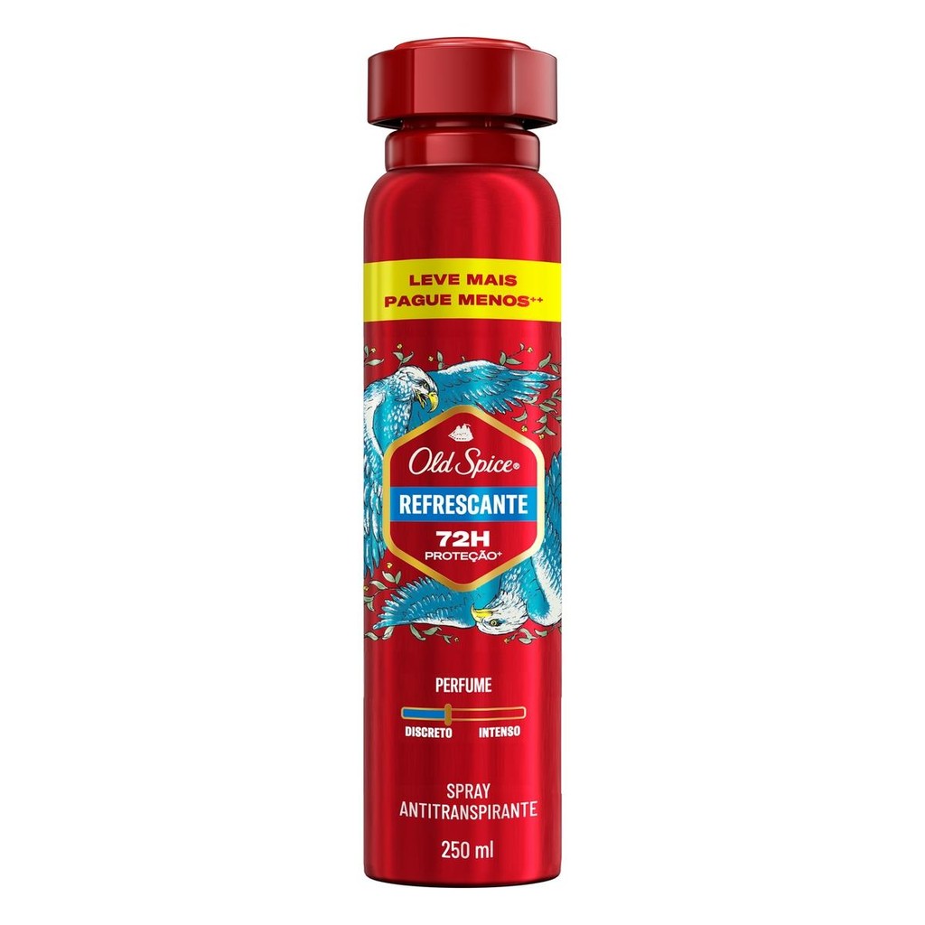 Desodorante Antitranspirante Aerossol Old Spice Refrescante 250ml em Oferta na Shopee