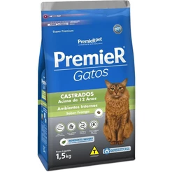 Ração Premier Gatos Senior Ambientes Internos Frango 1.5Kg