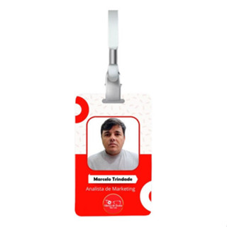 Crachá PVC ou Comanda Personalizada - Frente + Cordão + Arte - Identificação - Negócios em Oferta na Shopee