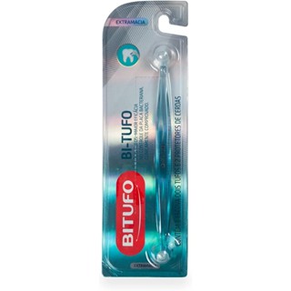 Escova Dental Bitufo Dois Tufos Extra Macia com 1 unidade + 2 protetores de Cerdas em Oferta na Shopee
