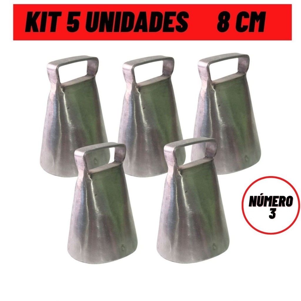 Kit 5 Sino 8cm Pequeno Bode Cabritos Bezerros Cabas Garrotes Boi Vaca pequeno