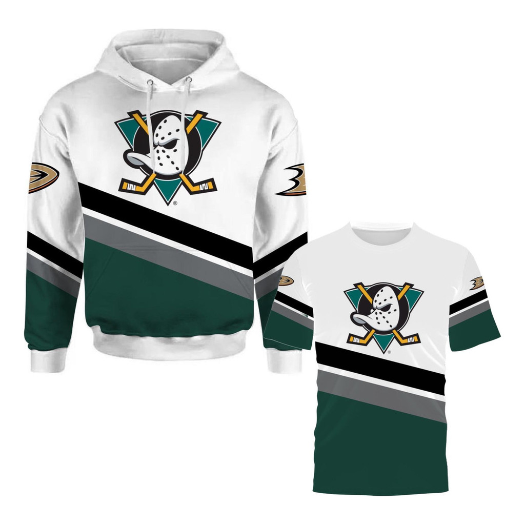 Kit Moletom + Camiseta 3D Hóquei No Gelo Uniforme Time Poliéster Esporte Puck Gelo Jogo Unissex