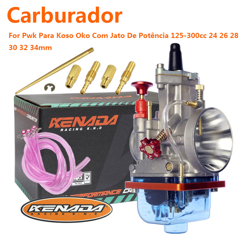 KENADA RACING Carburador PWK Keihin koso Compatível Racing Carb Power Jet 24MM 26MM 28MM 30MM 32MM 34MM