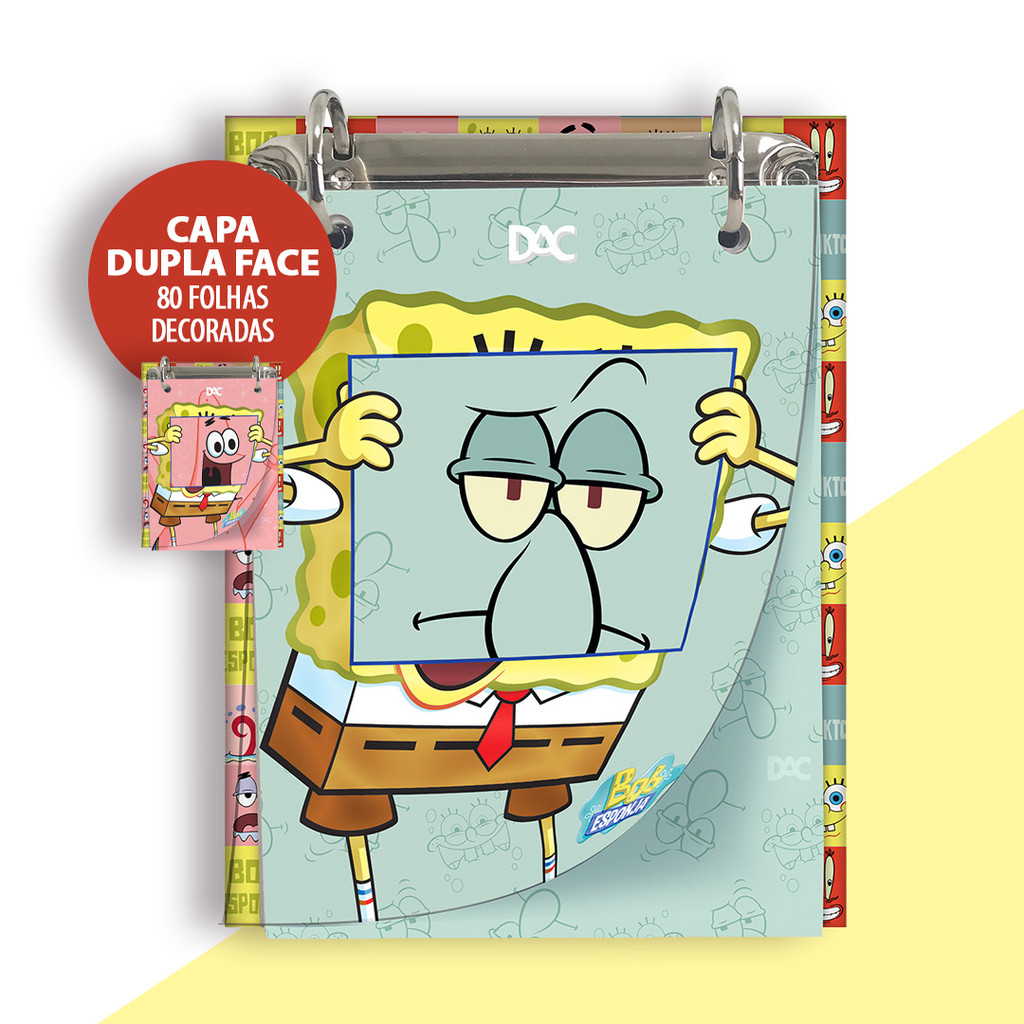 Mini Ficheiro Anotações Bob Esponja