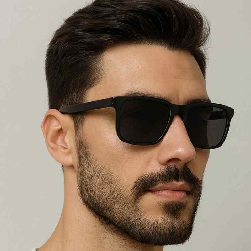 Óculos de Sol Quadrado Clássico Acetato Emborrachado Masculino Promoção Cores APROVEITE Justin