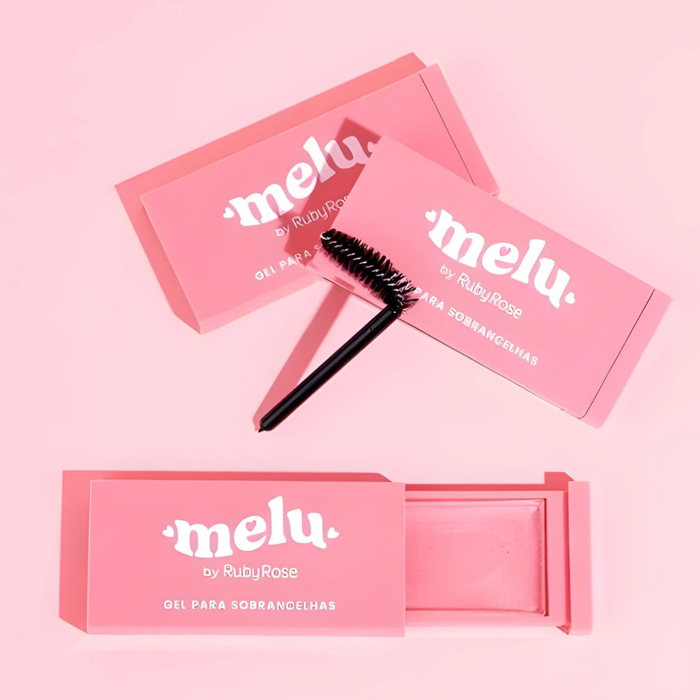 Gel Modelador Fixador De Sobrancelhas Melu 10g Incolor Brown Lamination Longa Duração Ruby Rose