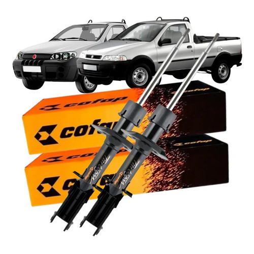 Par Amortecedor Dianteiro Original Cofap Strada 1.0 1.3 1.4 1.5 1.6 1.8 2001 Ate 2015 - Spare Parts and Accessories for Vehicles