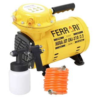 Compressor de Ar Direto Ferrari Mega Jet Air 1/2HP 3,2 PCM Bivolt com Kit de Pintura em Oferta na Shopee
