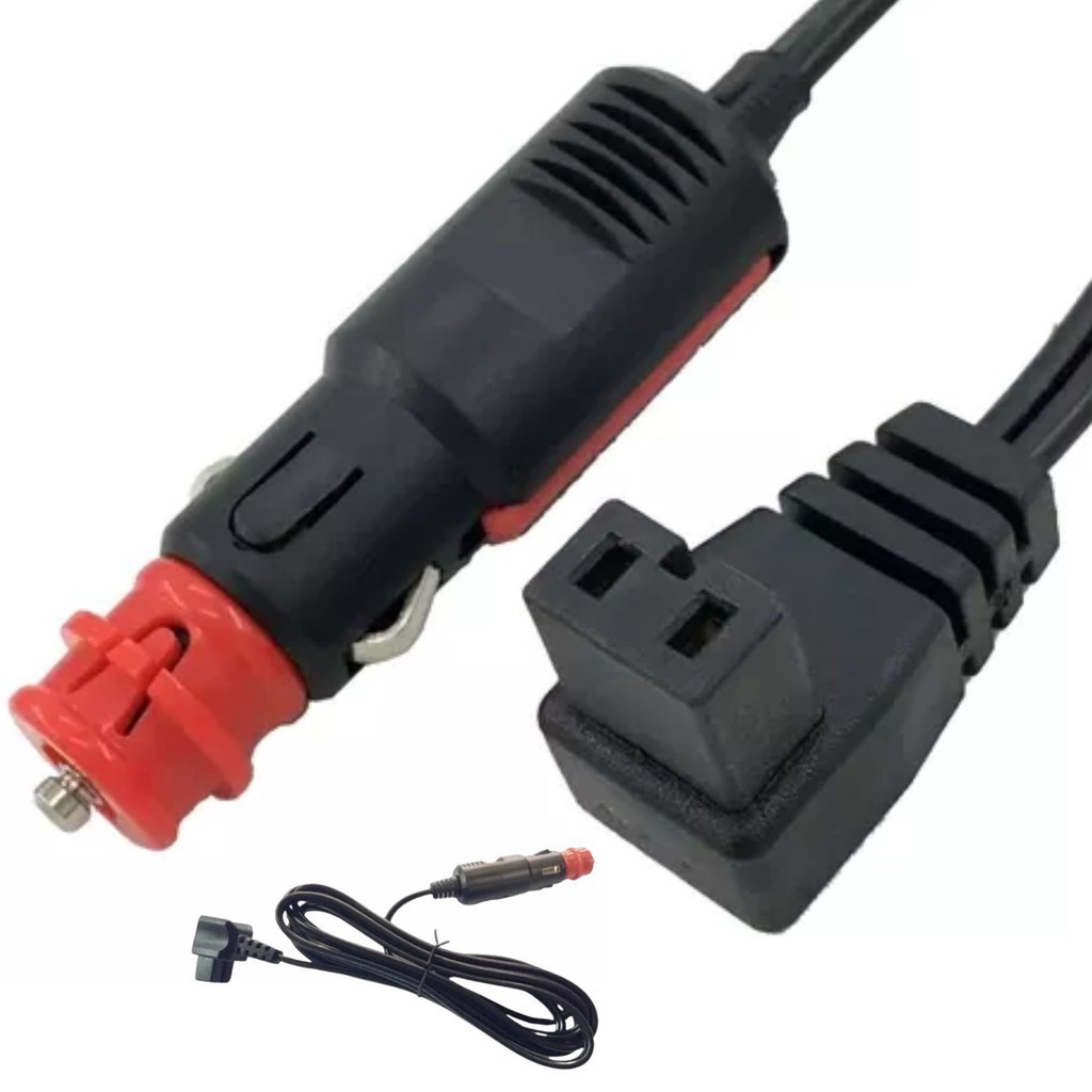 Cabo de Ligação Energia Veicular Geladeira Portátil 12V / 24V Climatizar / Elber / Mod. Importados - 2 metros em Oferta na Shopee
