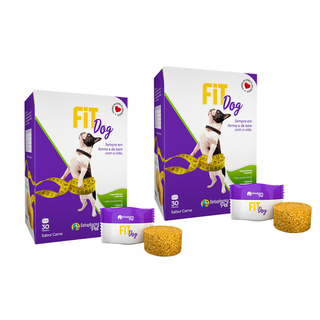Kit 2 Fit Dog Suplemento Vitamínico para Cães Botupharma 210g
