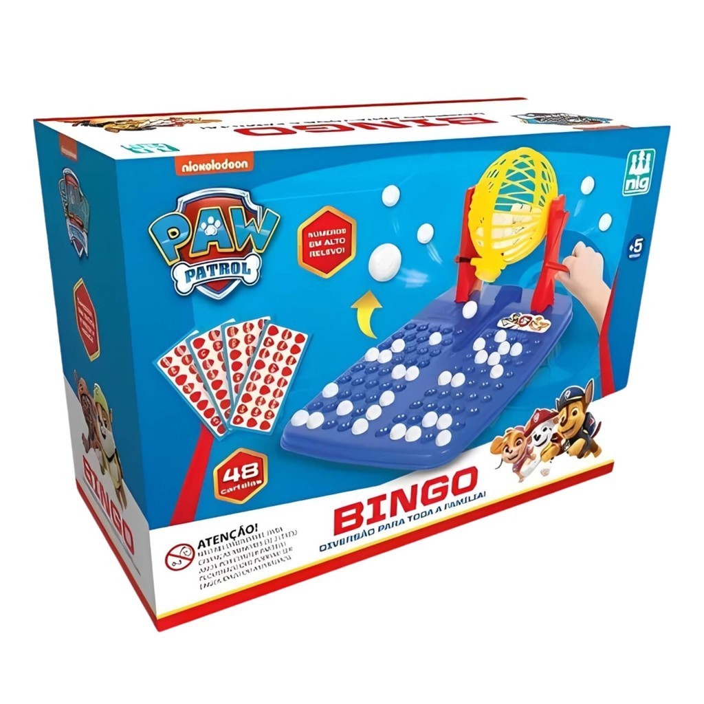 Bingo Infantil Paw Patrol Patrulha Canina 48 Cartelas Nig - 0211 em Oferta na Shopee