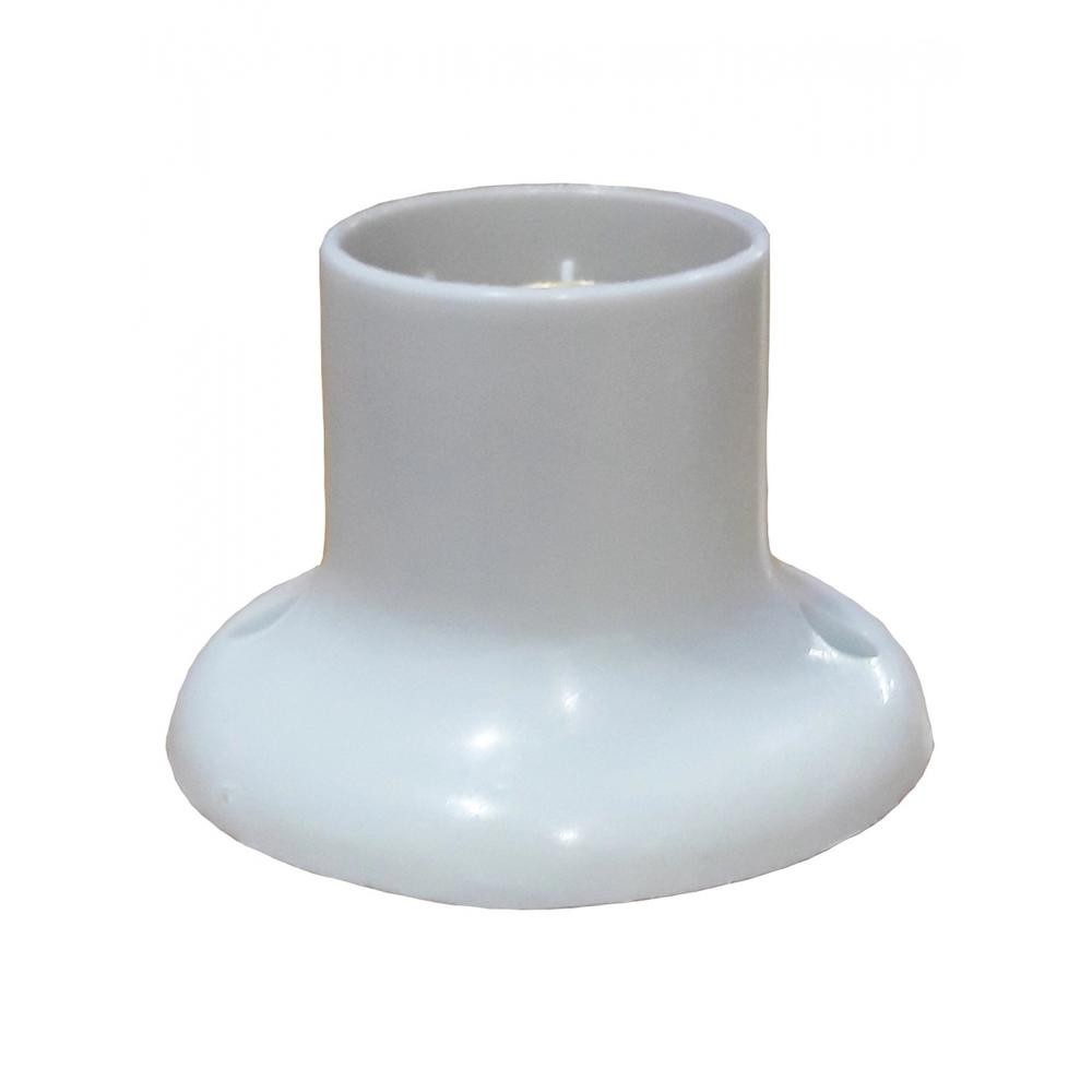 Kit 3 Soquete Para Lâmpada De Teto Fixo Branco - Ilumi
