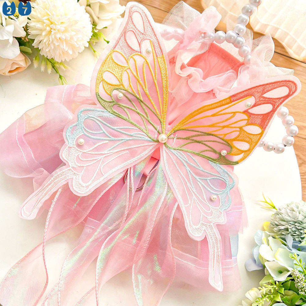 Borboleta Princesa Vestido Roupas Para Animais De Estimação Doces Cão Super Pequeno Fofo Chihuahua Mascote De Verão Rosa em Oferta na Shopee