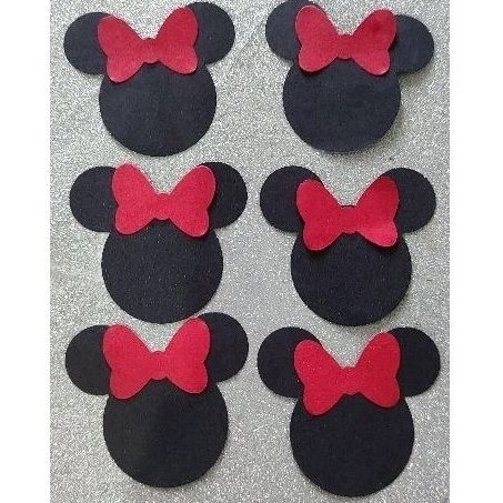 50 Festa Minnie vermelha -4cm laço minnie - Festa Minnie - Decoração Minnie - Mickey Mouse