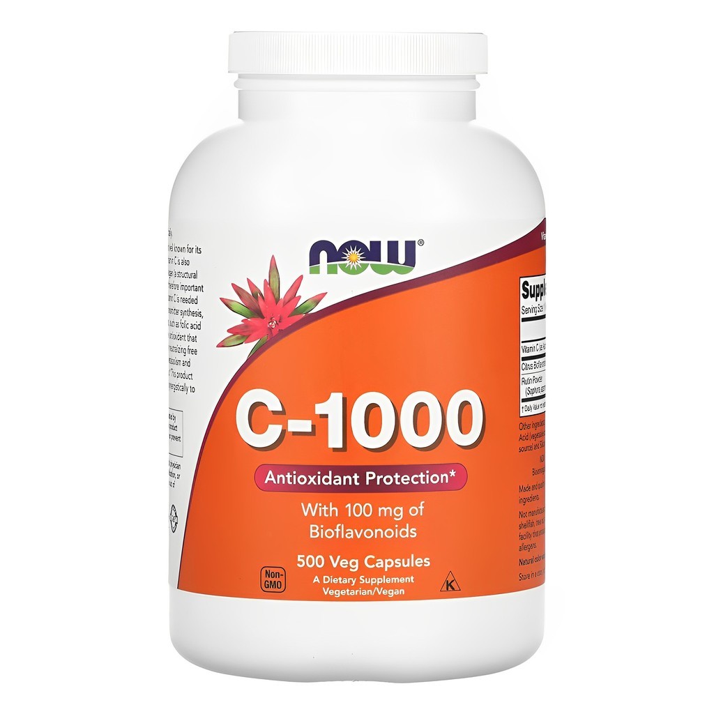 Vitamina C-1000+Bioflavonoids Now Foods 500Cap Importado