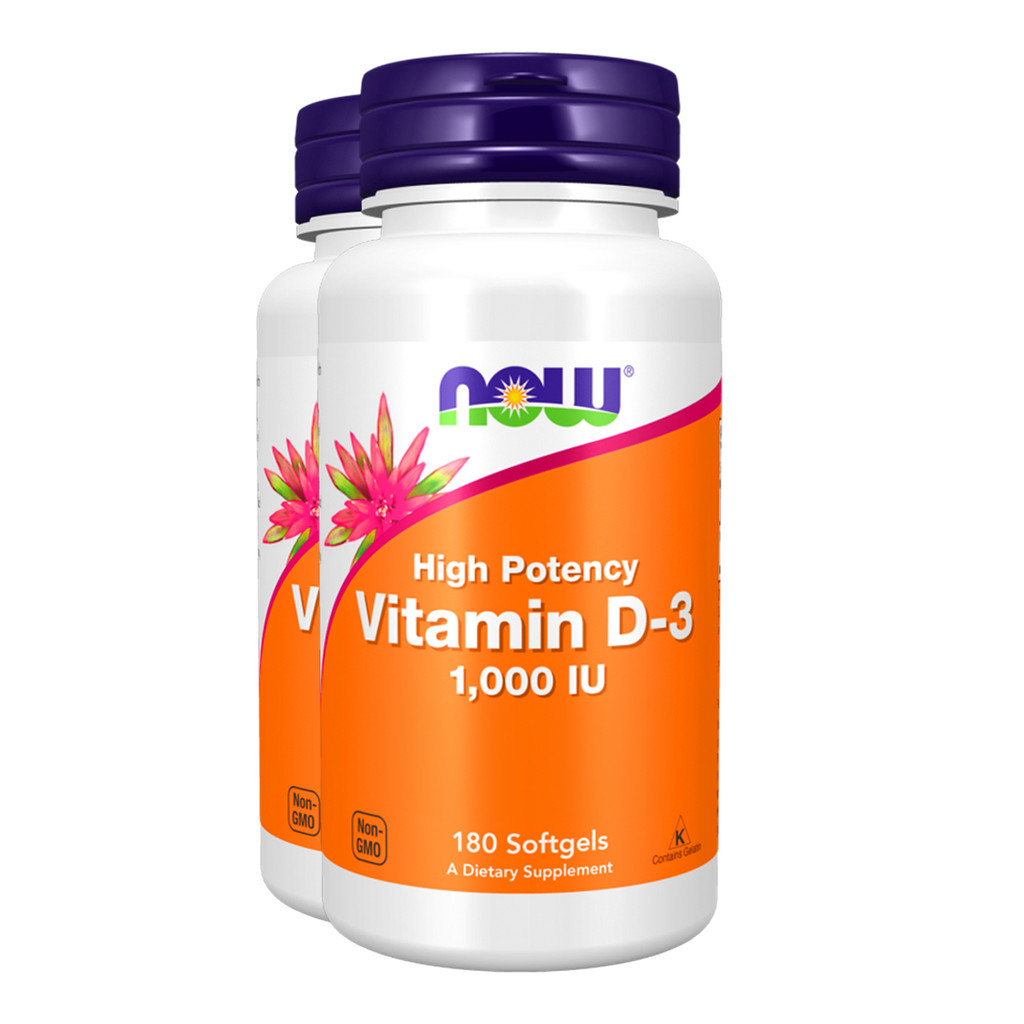 Kit 2x Vitamina D3 1000 IU Alta Potência Now Foods 180Sof Importado/Made in Usa em Oferta na Shopee