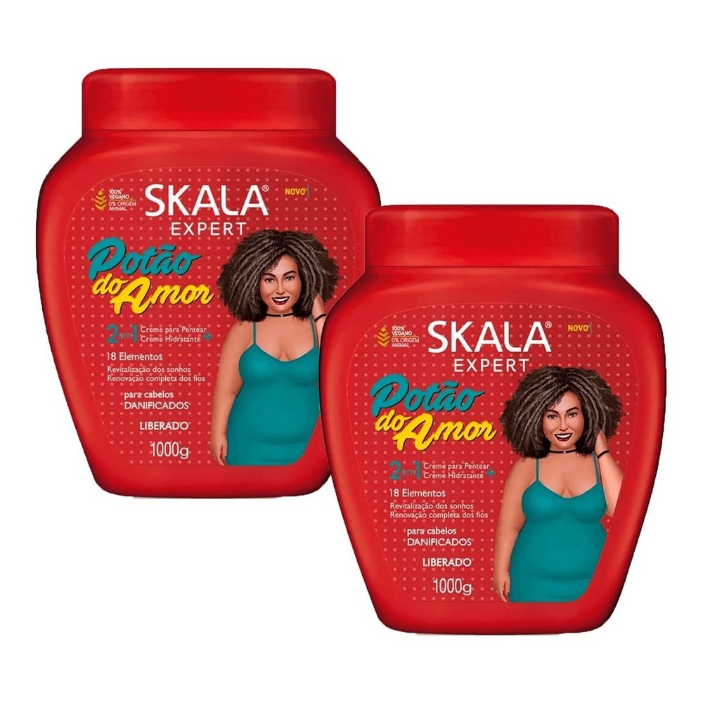 Kit 2 und Creme Condicionador Skala 1kg Potao Do Amor em Oferta na Shopee