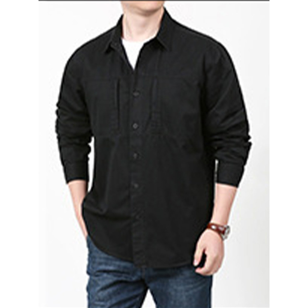 Camisa Negócios De Homens Algodão Trabalho Jaqueta