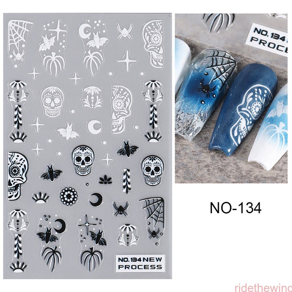 Produtos Para Unhas Autocolantes De Frosted Nail Stickers Festival Suprimentos Fashion Interessantes Spider Web De Alta Qualidade