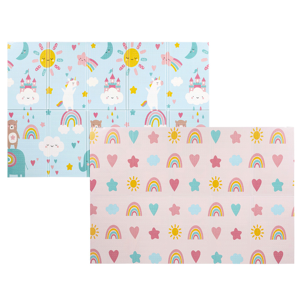 TAPETE DOBRÁVEL BUBA 120x180 CM DOBRÁVEL BUBA BABY ARCO-ÍRIS em Oferta na Shopee