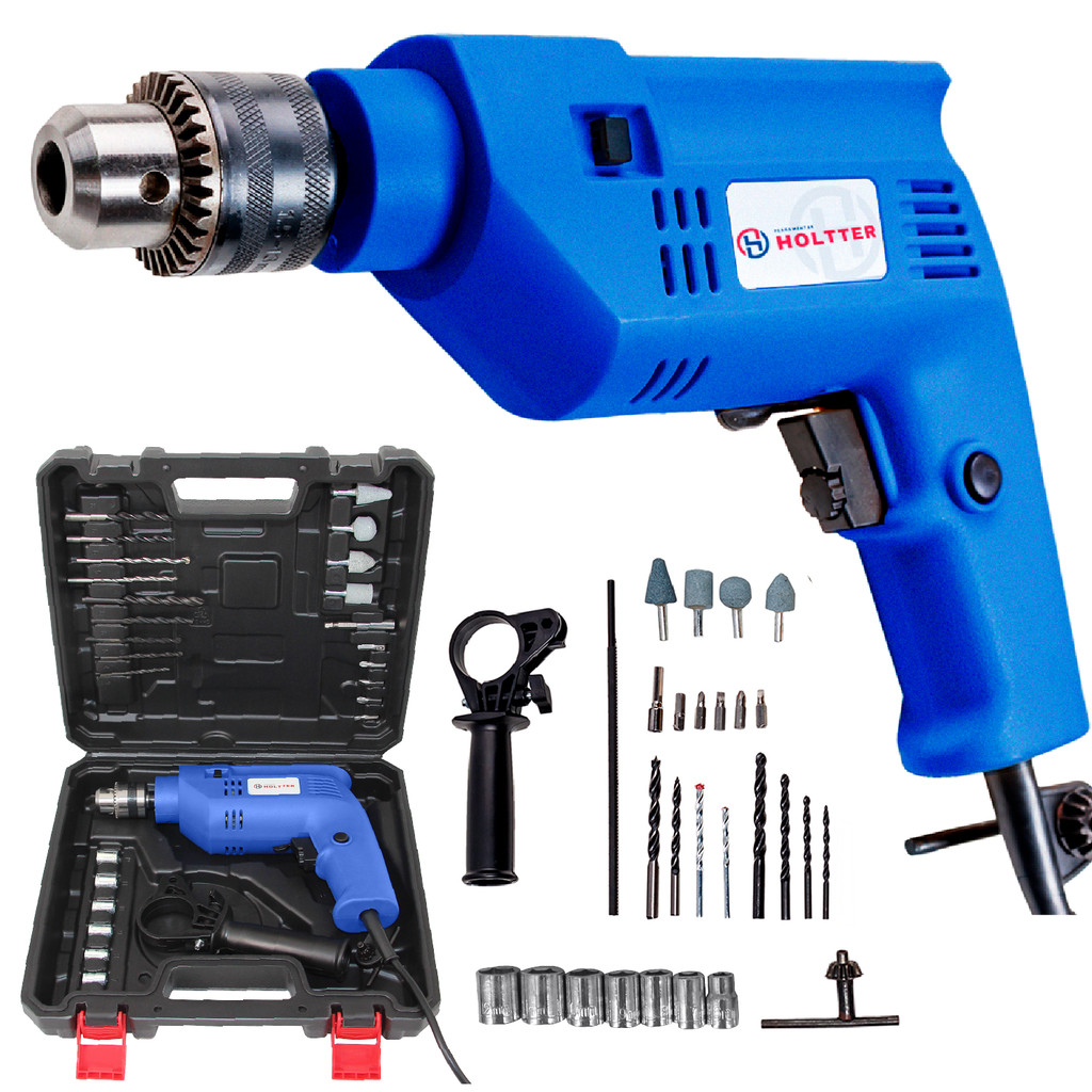 Furadeira Elétrica De Impacto E Parafusadeira 750w C/ Maleta