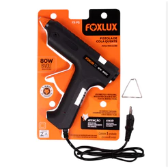 Pistola de cola quente Foxlux uso doméstico ou profissional para papel, plástico, madeira e tecido
