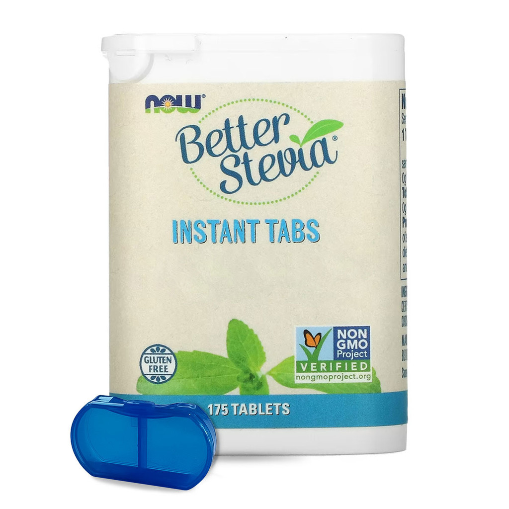 BetterStevia Now Foods Adoçante 175 Tablets + Porta Cápsulas em Oferta na Shopee