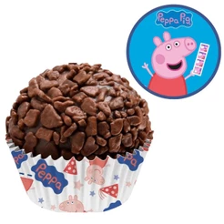 100~500 FORMINHA NUMERO 5 PEPPA PIG REGINA (CHOCO)