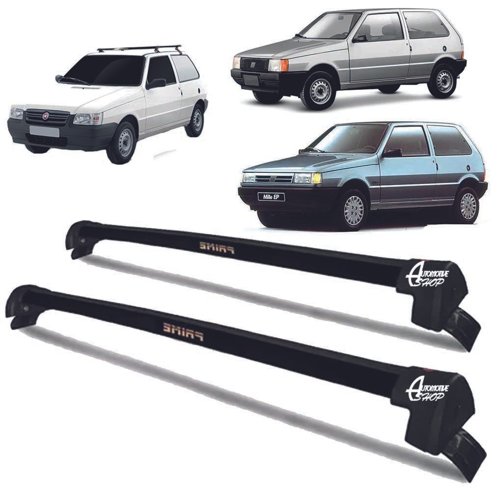 Rack Teto Aluminio Prime Fiat Uno 84 a 2014 2pts Preto PR112