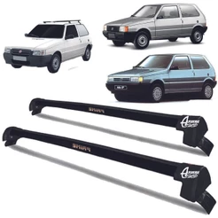 Rack Teto Aluminio Prime Fiat Uno 84 a 2014 2pts Preto PR112