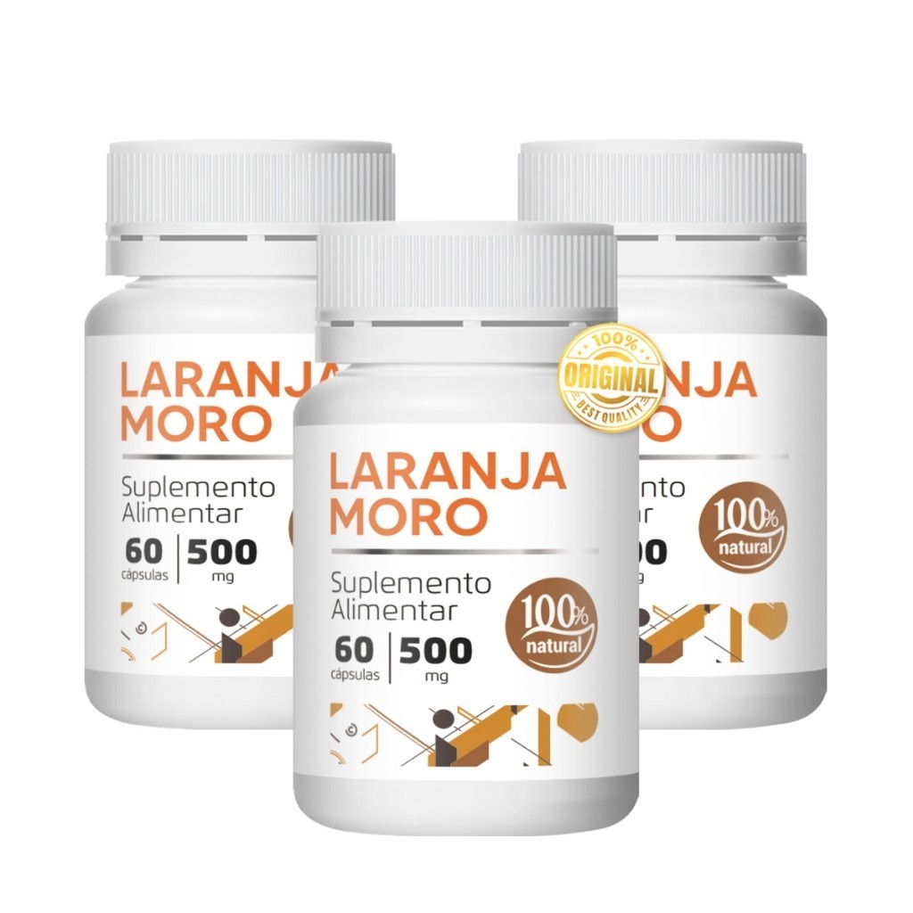 KIT 3X LARANJA M0R0 500mg  60CÁPS Envio Imediato