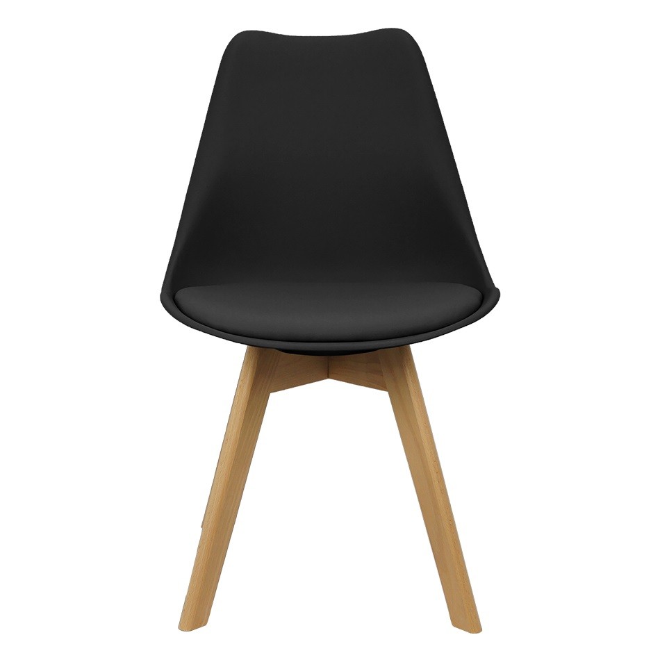 Kit 2 Cadeiras Charles Eames Leda Luisa Pé Madeira Estofada Conforto P/ Casa Sala Varanda Cozinha · foto 2