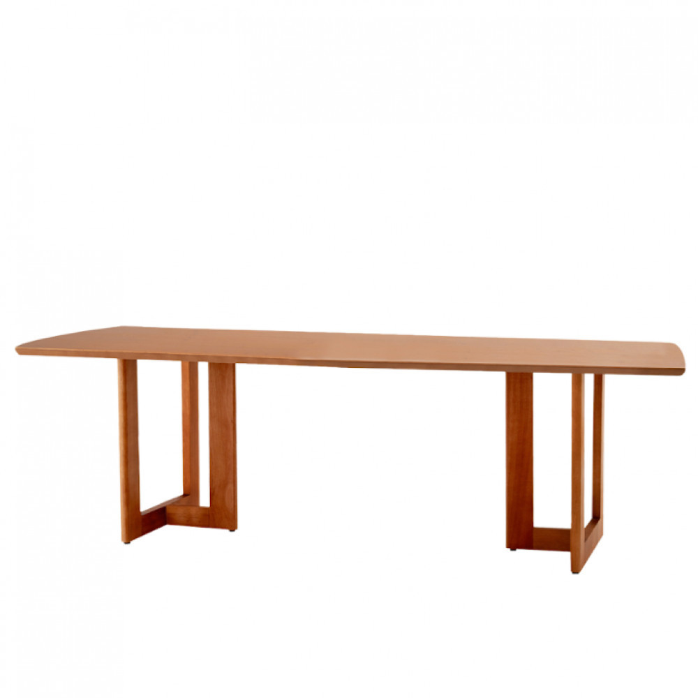 Mesa para Sala de Jantar Patros 220cm Madeira Tampo Barril Laminado Moderna Mobília em Oferta na Shopee