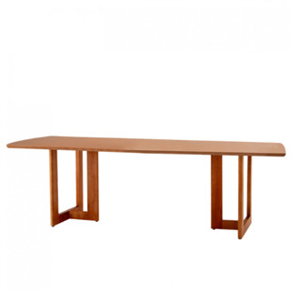 Mesa para Sala de Jantar Patros 220cm Madeira Tampo Barril Laminado Moderna Mobília em Oferta na Shopee