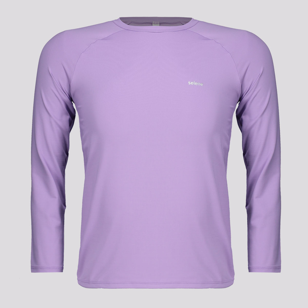 Camiseta Selene UV50+ Manga Longa Infantil Lilás em Oferta na Shopee