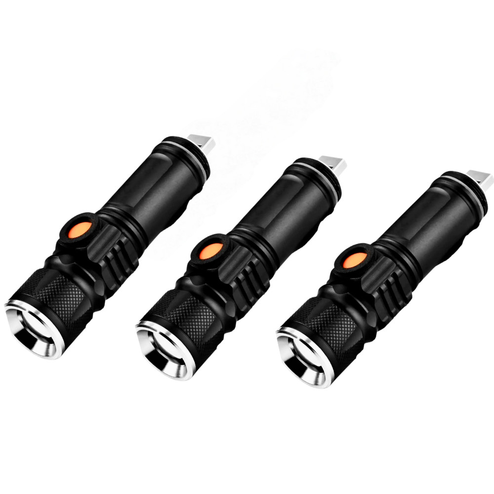 Kit 3 Lanterna Bike USB - Compacta, Recarregável e Versátil em Oferta na Shopee