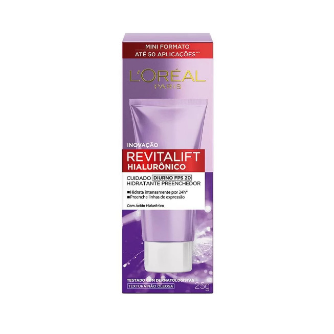 Creme Facial Anti-idade L'Oréal Paris Revitalift Hialurônico Diurno FPS 20, 25g