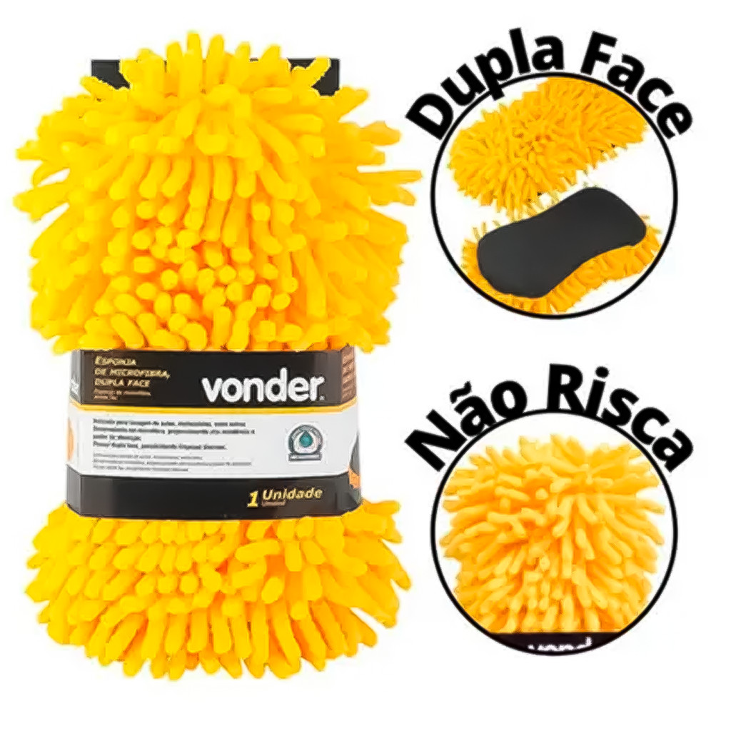 Esponja De Microfibra Dupla Face Para Limpeza Leve E Pesada Veículo Carro Moto Prático NÃO ARRANHA em Oferta na Shopee