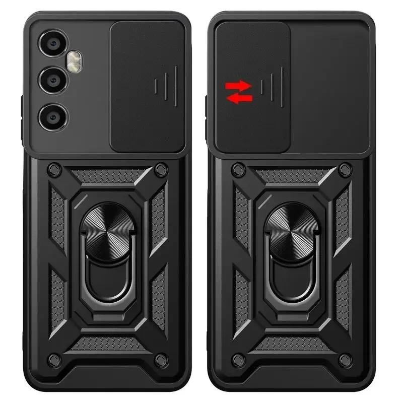 Para OPPO Realme C65 4G Caso Armadura À Prova De Choque Carro Suporte Magnético Anel Casos C 65 RealmeC65 4G Lente Proteger Capa