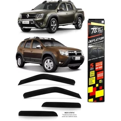 Calha Chuva Defletor TG Poli Renault Duster 2011 à 2019 Oroch 2015 Em Diante - 4 Portas