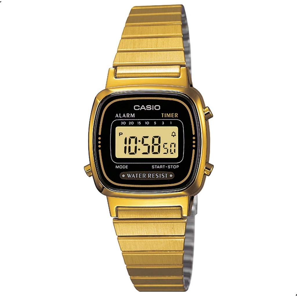 Relógio Casio Feminino Vintage Digital Dourado Original Presente Luxo LA670WGA-1DF em Oferta na Shopee